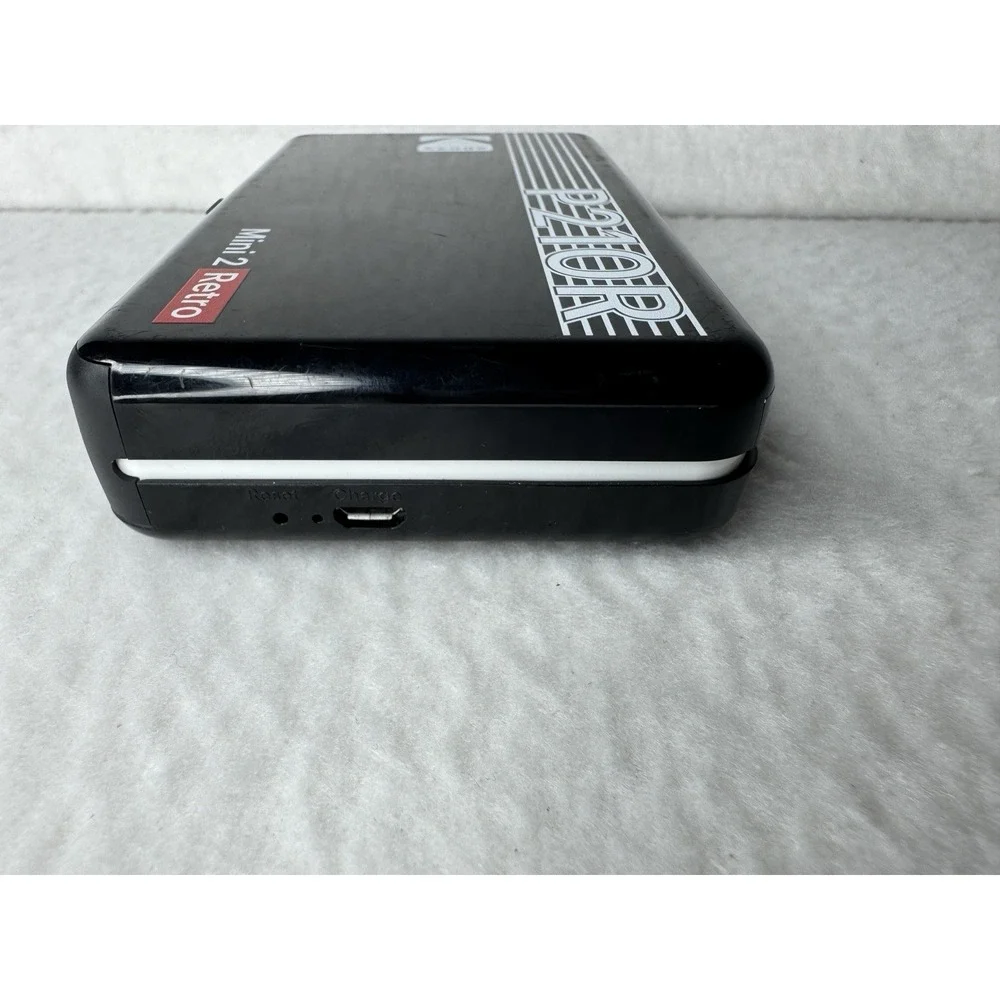 Kodak Mini 2 Retro P210R 2.1x3.4 Portable‎ Photo Printer Black Tested Works